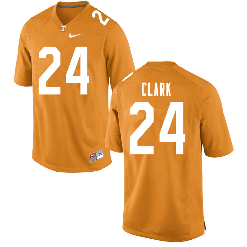 Men #24 Hudson Clark Tennessee Volunteers College Football Jerseys Sale-Orange